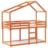 Bunk Bed without Mattress Wax Brown 75x190 cm Small Single Solid Wood Pine 3282051