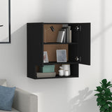 ZNTS Wall Cabinet Black 60x31x70 cm Engineered Wood 812880