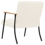 Armchair Cream 59 x 75 x 78 cm Curly Wool-like Fabric 42017699