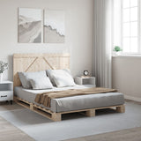 Bed Frame without Mattress with Headboard 160x200 cm Solid Wood 3281553
