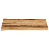 Table Top Live Edge 80x60x2.5 cm Solid Wood Rough Mango 370668