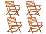 Dining Set Brown Solid acacia wood Large Foldable Dining Set 3086991