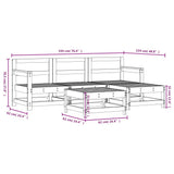 5 Piece Garden Lounge Set Solid Wood Douglas 3186191