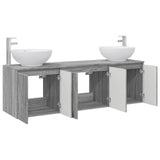 Bathroom Cabinet Set 3 pcs Grey Sonoma 49.5 x 44.5 x 65 cm 3405693