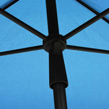 Garden Parasol with Pole 210x140 cm Azure Blue 315550
