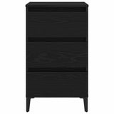Bedside Cabinet Black Oak 40 x 35 x 69 cm Engineered Wood 862580