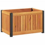 Garden Planter 45x30x27.5 cm Solid Wood Acacia and Steel 367613