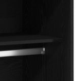 Wardrobe with Shelf Black Oak 100 x 50 x 200 cm Engineered Wood 3329297