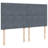Box Spring Bed with Mattress Dark Grey 200x200 cm Velvet 3290997