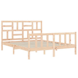 Bed Frame without Mattress King Size Solid Wood Pine 3193081