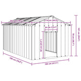 Dog House with Roof 114x202x101 cm Galvanised Steel 4100922