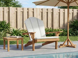 Garden Adirondack Chair Natural Solid Teak Wood 42041356