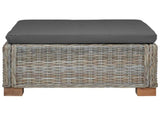 Footrest with Cushion GENDT Natural Rattan Kubu Grey 42034395