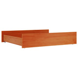Bed Drawers 2 pcs Wax Brown Solid Wood Pine 847168