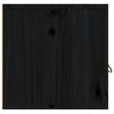 Wall Cabinet Black 80x30x30 cm Solid Wood Pine 818393