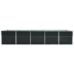 ZNTS Garden Raised Bed Galvanised Steel 400x80x45 cm Anthracite 47059