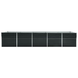 ZNTS Garden Raised Bed Galvanised Steel 400x80x45 cm Anthracite 47059