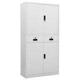 Office Cabinet Light Grey 90x40x180 cm Steel 336418