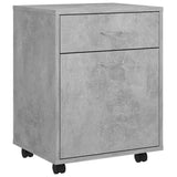 Rolling Cabinet Concrete Grey 45x38x54 cm Engineered Wood 808444