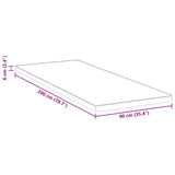 Mattress Topper White 90 x 200 x 6 cm Jaquard Fabric 4106256