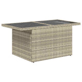 Garden Sofa Set with Cushion 8 pcs Light grey Poly rattan 3357155