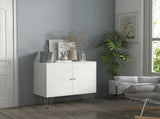 Storage Cabinet Slim Sideboard with Golden Hairpin Legs Adjustable Shelves for Living Dining T3398P342468