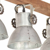 320521 Industrial Ceiling Lamp Silver E27 Mango Wood