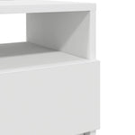 ZNTS Bedside Cabinet with 2 Drawers White 40x33x60 cm 858560