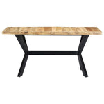 ZNTS Dining Table 160x80x75 cm Solid Rough Mango Wood 247433