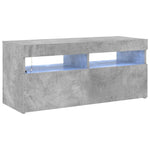 TV Cabinet with LED Lights Concrete Grey 90x35x40 cm 804386