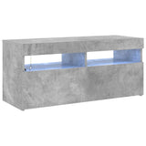 TV Cabinet with LED Lights Concrete Grey 90x35x40 cm 804386
