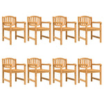 ZNTS 9 Piece Garden Dining Set Solid Wood Teak 3157936