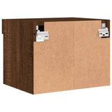 Bedside Cabinets with LED Lights Wall-mounted 2 pcs Brown Oak 837126