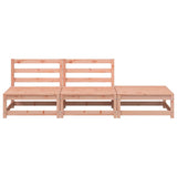 Garden Sofa Armless with Footstool Solid Wood Douglas 837968