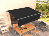 Manual Retractable Awning with Blind 3.5x2.5m Anthracite 3069399