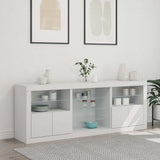 Sideboard with LED Lights White 181.5x37x67 cm 3209037