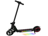Folding Electric Scooter for Kids, with Dual Brakes, Front Suspension, LED Colourful Lights, Black T3398P349453