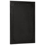 Bathroom Mirror Black Solid mango wood, Glass Medium 358351
