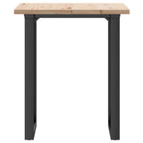 Dining Table O-Frame 60x60x75.5 cm Solid Wood Pine and Steel 3282736