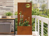 Garden Privacy Screen Rusty 50 x 32 x 150 cm Weathering steel 876475