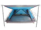 Cabin Tent with Roof Blue 8-Person Polyester and Steel 42028576