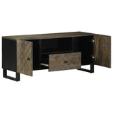 TV Cabinet Black 105x33x46 cm Solid Wood Mango 4017698