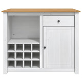 Kitchen Trolley PANAMA 2 pcs White and Honey Wax Solid-Pine 3425393