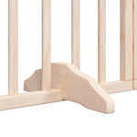 Dog Gate with Door Foldable 12 Panels 600 cm Poplar Wood 3155589
