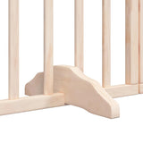 Dog Gate with Door Foldable 12 Panels 600 cm Poplar Wood 3155589