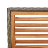 Garden Stacking Chairs 2 pcs Brown and Grey 42006823