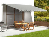 Replacement Fabric for Awning Anthracite and White 4.5x3 m 311989