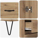 Highboard 2 pcs Artisan Oak Engineered Wood and Glass 3416007