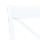 Dining Chairs 6 pcs White Solid Rubber Wood 277543