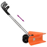 Dual Angle Snow Shovel with Extendable Handle Orange Steel 364820